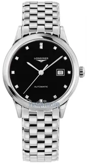 Longines Flagship L4.374.4.57.6 Stainless steel Black