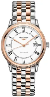 Longines Flagship L4.984.3.91.7 Rose gold White