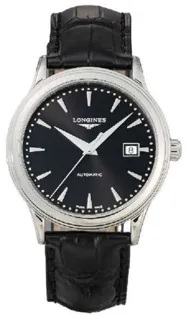 Longines Flagship L49844592 40mm Stainless steel Black