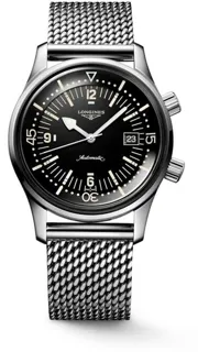 Longines Heritage L37744506 Stainless steel Black