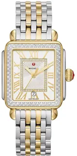 Michele Deco Madison MWW06T000144 18K Gold Plated$Stainless Steel Silver