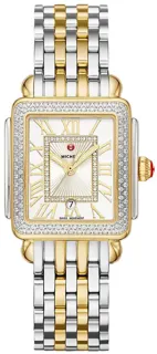 Michele Deco Madison Mid MWW06G000002 18K Gold Plated$Stainless Steel Silver