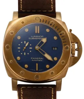 Panerai Submersible PAM 00671 47mm Bronze and Titanium Blue