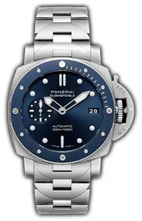 Panerai Submersible PAM02068 42mm Stainless steel Blue