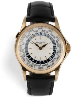 Patek Philippe World Time 5110J-001 37mm Yellow gold Silver