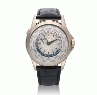 Patek Philippe World Time 5130G-001 39.5mm White gold Silver