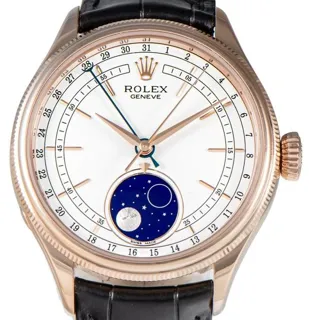 Rolex Cellini Moonphase 50535 39mm Rose gold White