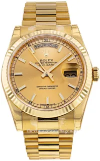 Rolex Day-Date 36 118238-0103 36mm Yellow gold Champagne