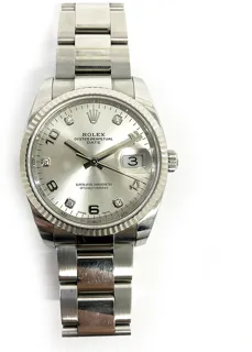 Rolex Oyster Perpetual Date 115234-0012 White gold and Stainless steel Silver