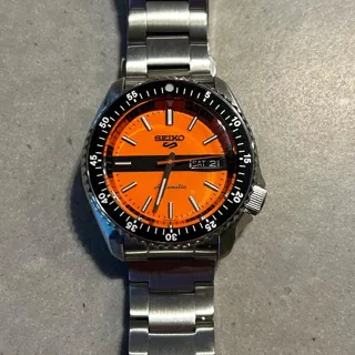 Seiko 5 Sports SRPK11K1 42.5mm Stainless steel Orange