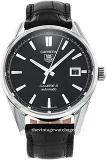 TAG Heuer Carrera war211a.fc6180 Stainless steel Black