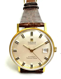 Tissot Visodate Seastar Seven 18k yellow gold Silver