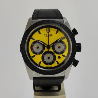 Tudor Fastrider 42010N 42mm Stainless steel Golden and Yellow