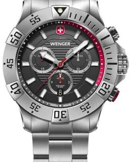 Wenger Sea Force 01.0643.123 43mm Steel Black