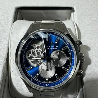 Zenith El Primero 03.3300.3604/51.M3300 39.5mm Stainless steel Blue