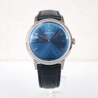 Zenith Elite Ultra Thin 03.2272.6150/51.C700 42mm Stainless steel Blue