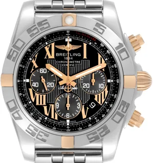 Breitling Chronomat IB0110 43.5mm Rose gold and Stainless steel Black