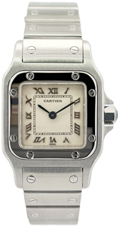 Cartier Santos 1565 24mm Stainless steel White