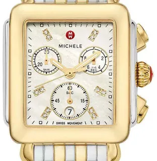 Michele Deco MWW06A000779 33mm Yellow gold White