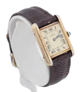 Cartier Tank 20mm Gold-plated and Sterling Silver Cream