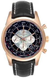 Breitling Transocean Chronograph RB051 46mm Rose gold Black