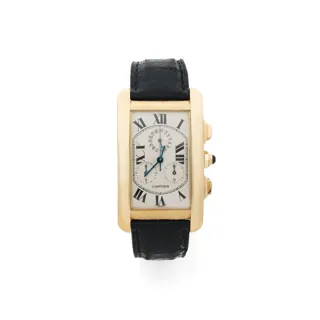 Cartier American Tank 1730 18k yellow gold Silver