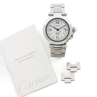 Cartier Pasha 2475 35mm Stainless steel White