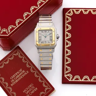 Cartier Santos Galbée 187901 Stainless steel and 18k yellow gold Cream