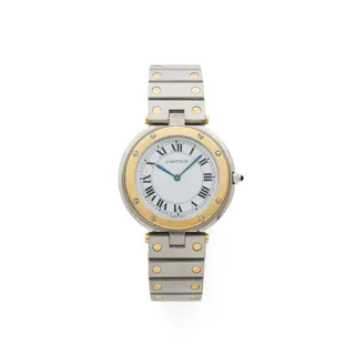 Cartier Santos Ronde 33mm Stainless steel and 18k yellow gold White