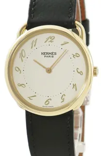 Hermès Arceau K18YG 32mm Yellow gold Champagne