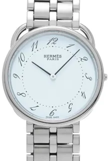 Hermès Arceau AR4.710 34mm Stainless steel White