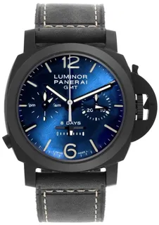 Panerai Luminor 1950 Chrono Monopulsante 8 Days GMT PAM 01135 44mm Ceramic$Titanium Blue