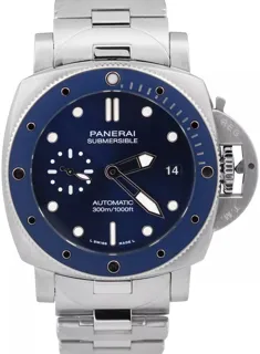 Panerai Submersible PAM01068 42mm Stainless steel Blue