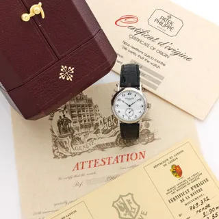 Patek Philippe Calatrava 3960G 18k white gold White