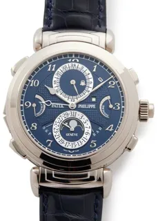 Patek Philippe GrandMaster Chime 6300G-010 37mm White gold Blue