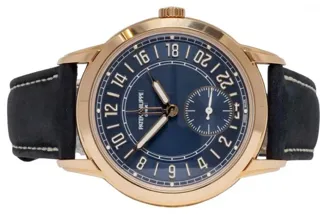 Patek Philippe Travel Time 5224R-001 42mm Rose gold Blue