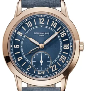 Patek Philippe Travel Time 5224R-001 Rose gold Blue