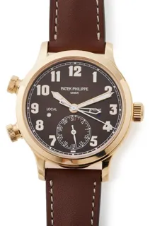 Patek Philippe Travel Time 7234R-001 37.5mm Rose gold Brown