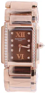 Patek Philippe Twenty~4 4908/11R-010 24mm Rose gold Brown