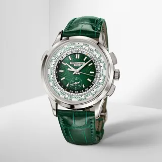 Patek Philippe World Time Chronograph 5930P-001 39.5mm Platinum Green