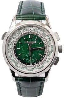 Patek Philippe World Time Chronograph 5930P-001 39.5mm Platinum Green