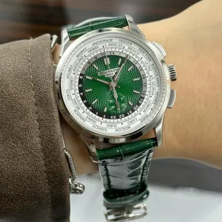 Patek Philippe World Time Chronograph 5930P-001 39.5mm Platinum Green