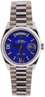 Rolex Day-Date 36 128239 36mm White gold Blue