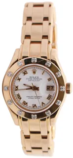 Rolex Pearlmaster 69318 29mm Yellow gold White