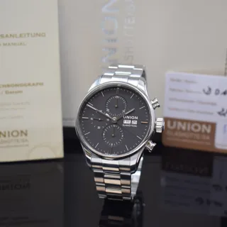 Union Glashütte Viro D011.414.11.051.00 44mm Stainless steel Black