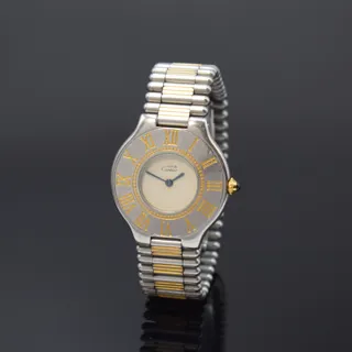 Cartier Must De Cartier 21 31mm Stainless steel and Gold-plated Silver