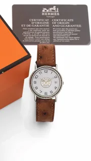 Hermès Sellier Stainless steel White