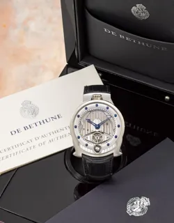 De Bethune DBS DBS-W 45mm 18k white gold Silver and Skeletonized