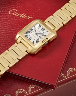 Cartier Tank Anglaise 3509 30mm 18k yellow gold Silver