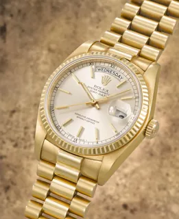 Rolex Day-Date 36 18038 Yellow gold Silver